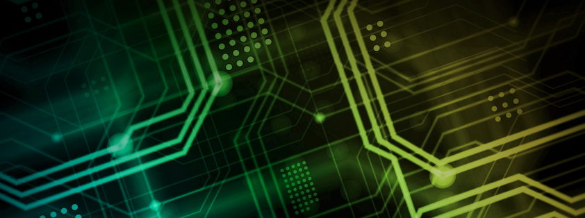 Abstract green image of a circuit board. This image was probably designed to look futuristic, but really it just looks generic.